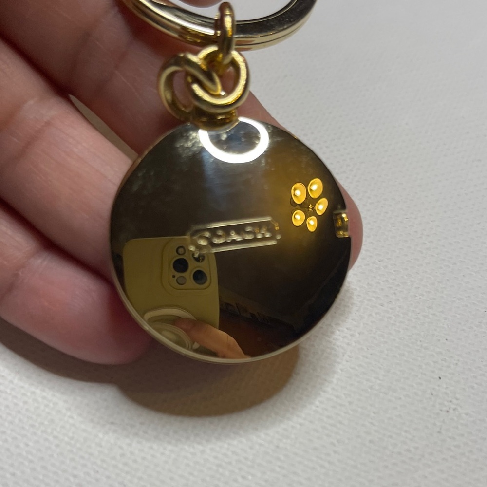 Coach Gold Leatherware Locket Key Holder - Picture 4 of 6